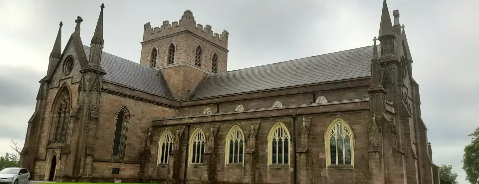 St Patrick's Church of Ireland Cathedral, Armagh, on its green hill