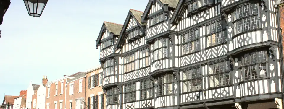 Black-and-white timber-framed buildings of the Rows in Chester